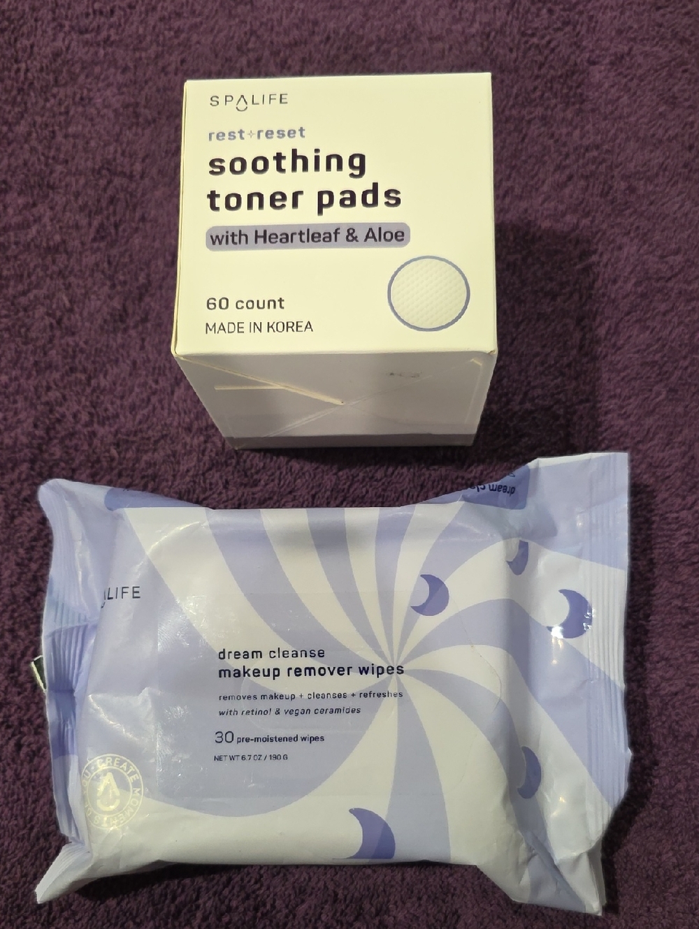 SpAlife soothing toner pads & makeup remover wipes - Bundle